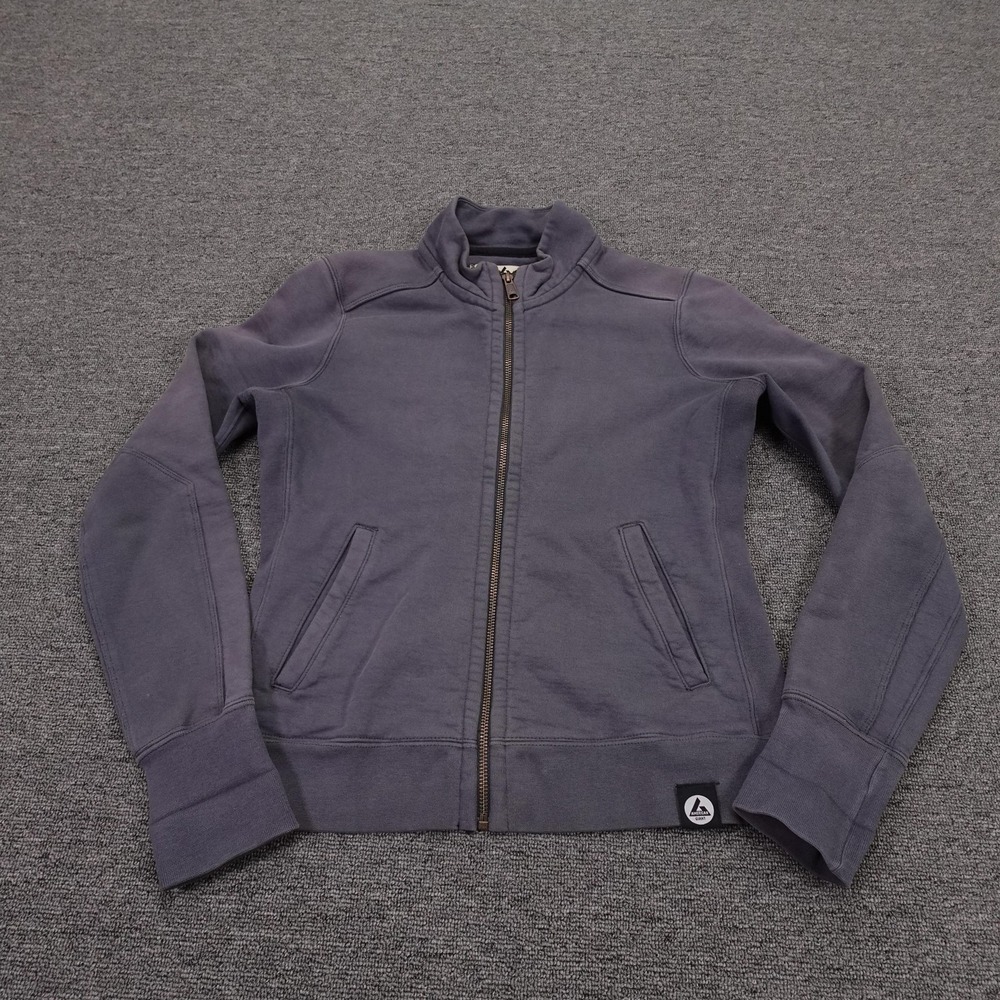 American Giant Jacket Womens Small Gray Fleece Full Zip Pockets Made‎ USA